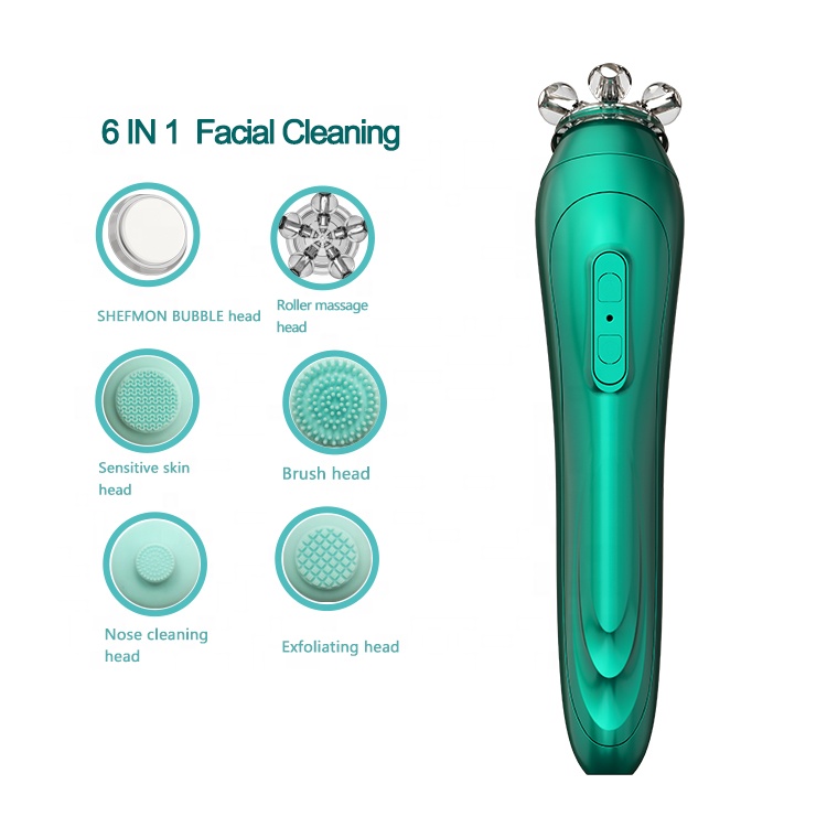 7 in 1 Personal Use Facial Cleansing Co2 Oxygen Iprettygeneo Facial Cleansing Brush Beauty Machine