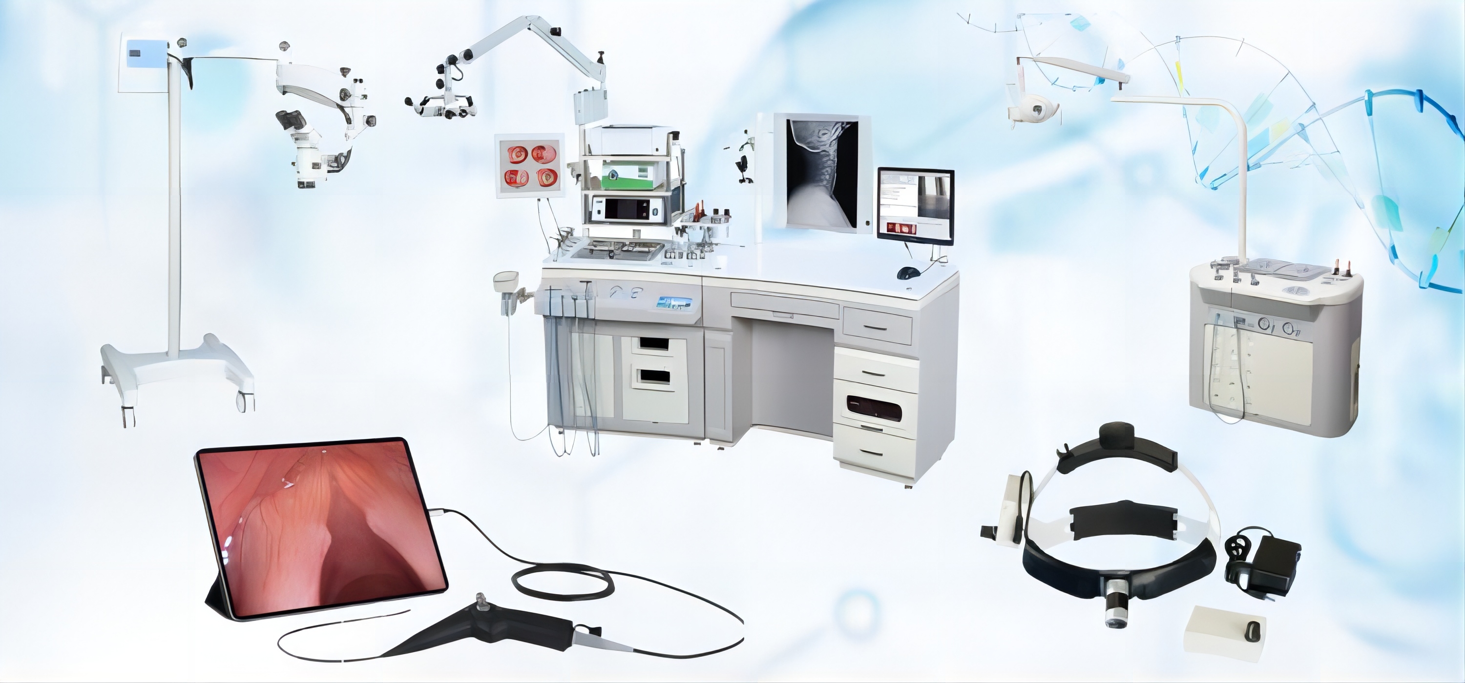 ENT Unit & Video endoscope & Microscope & LED headlight