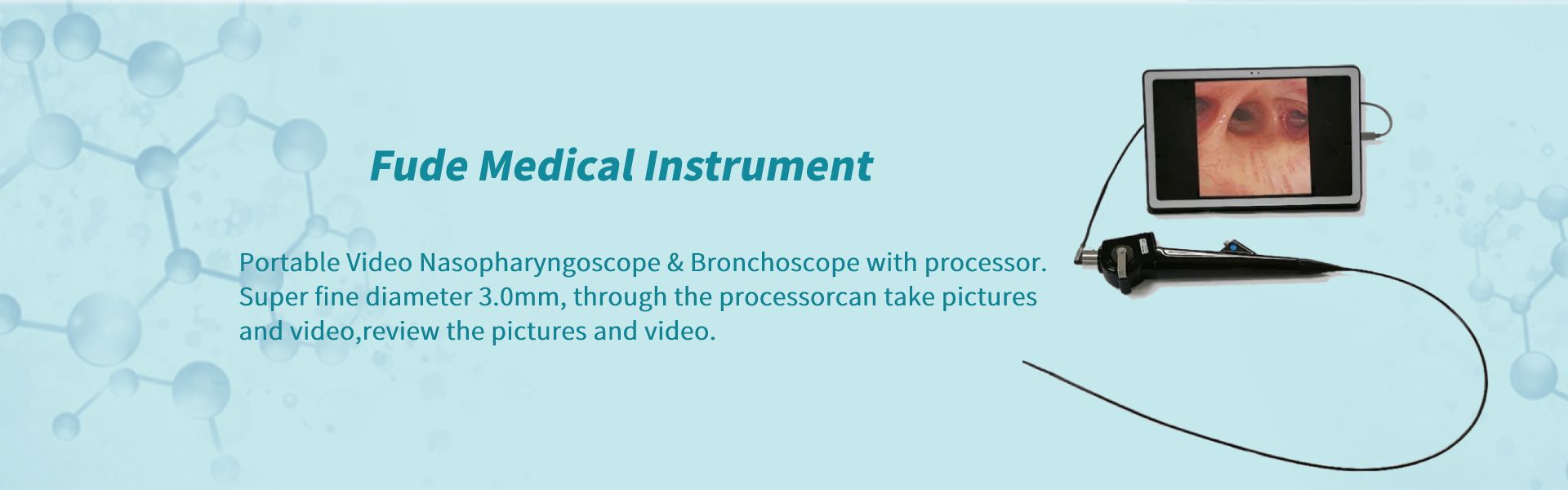 Veterinary portable video nasopharyngoscope & Bronchoscope with processor for vet clinic