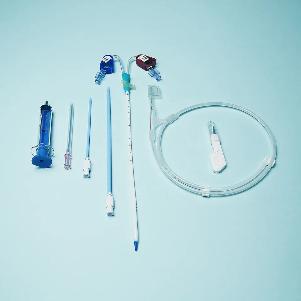 Disposable Hemodialysis Catheter Straight Curve Double Triple Lumen Catheter